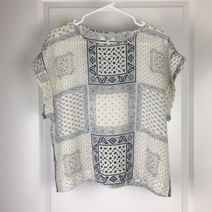 Madewell Silk Bandana Print Top